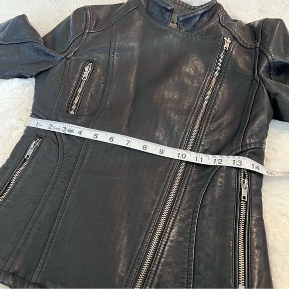 Blank NYC faux leather black Moto biker jacket size XS - Picture 14 of 16